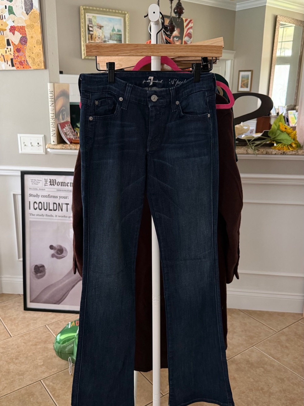 7 For All Mankind Dark Blue Denim Jeans